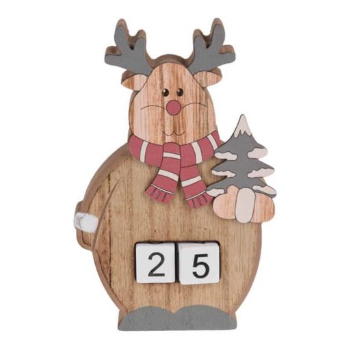 Adventkalender (16cm) in hout Happyland