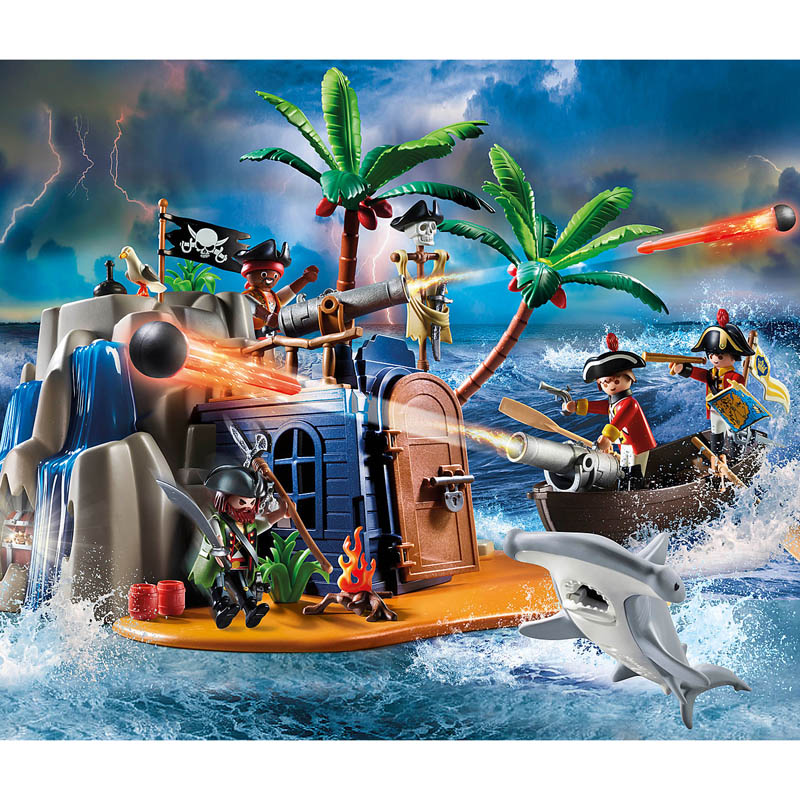vroegrijp zitten bezig Playmobil Pirates: Pirateneiland met schuilplaats voor schatten - Happyland