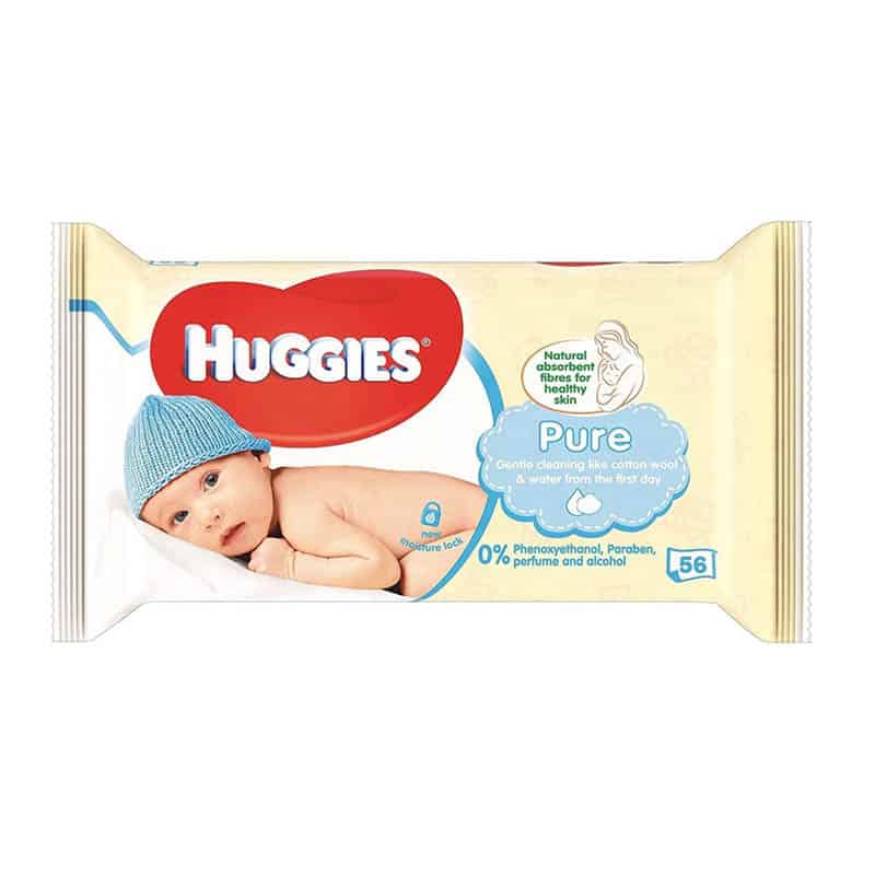 rijst Brawl maandelijks Huggies Babydoekjes Pure (56st.) - Happyland