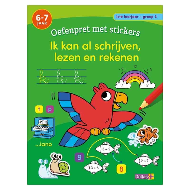 Oefenpret met stickers - ik leer schrijven, lezen en tellen (6-7 jaar)