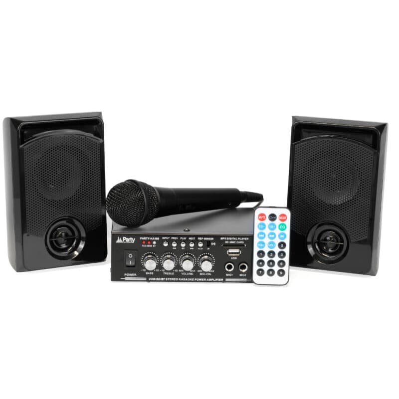 Party-KA100 Karaoke set met usb/sd 1 micro 2 luisprekers